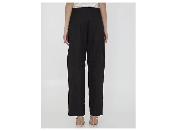 Jil Sander Cargohose aus schwarzer Baumwolle - Ansicht 4