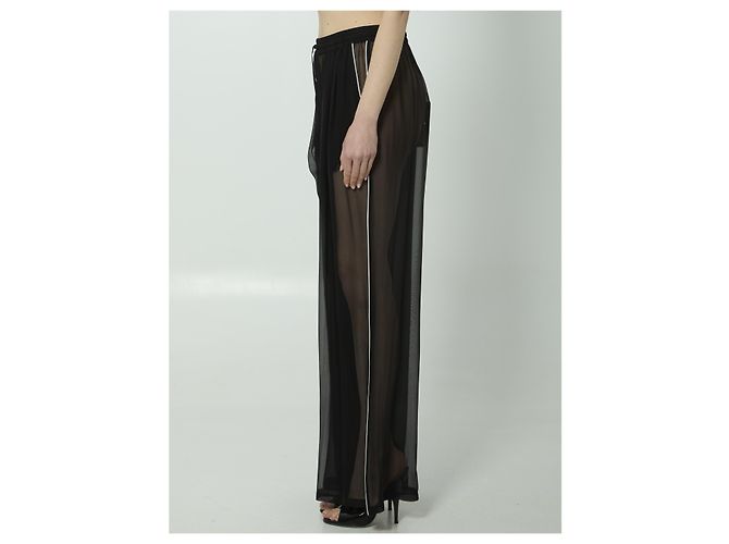 Dolce & Gabbana Calças de chiffon de seda Preto - vista 3