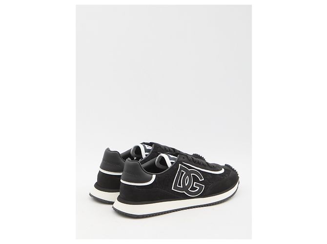 Sneakers Dolce & Gabbana DG Cushion in pelle nera Nero - vista 3