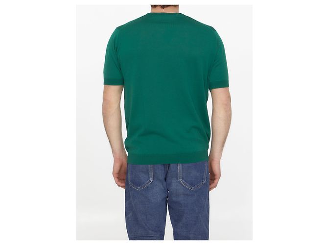 John Smedley Maglione in cotone verde smeraldo - vista 4