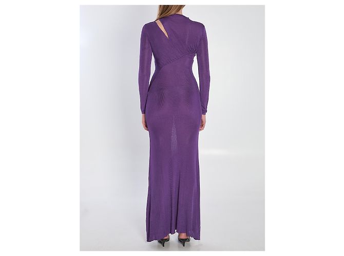 Self portrait Langes Kleid mit Cut-Out Lila - Ansicht 4