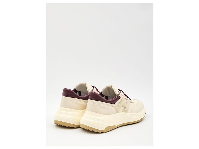 Baskets Hogan H669 en cuir blanc - vue 3