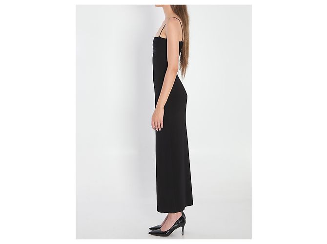 Alexander Wang Midi Slip Kleid Schwarz aus Seide und Viskose - Ansicht 3