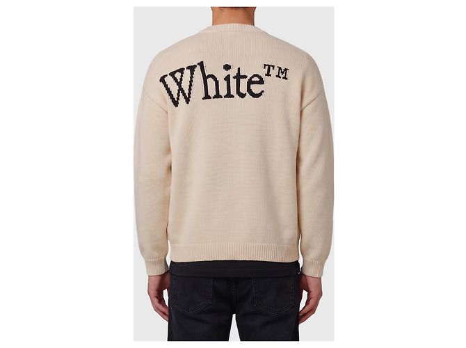 Off White Bookish Shared crewneck sweater Cream - view 2