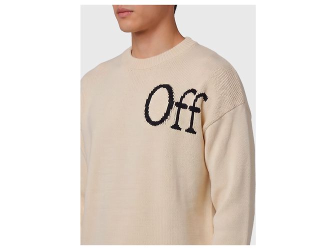 Off White Bookish Shared crewneck sweater Cream - view 3
