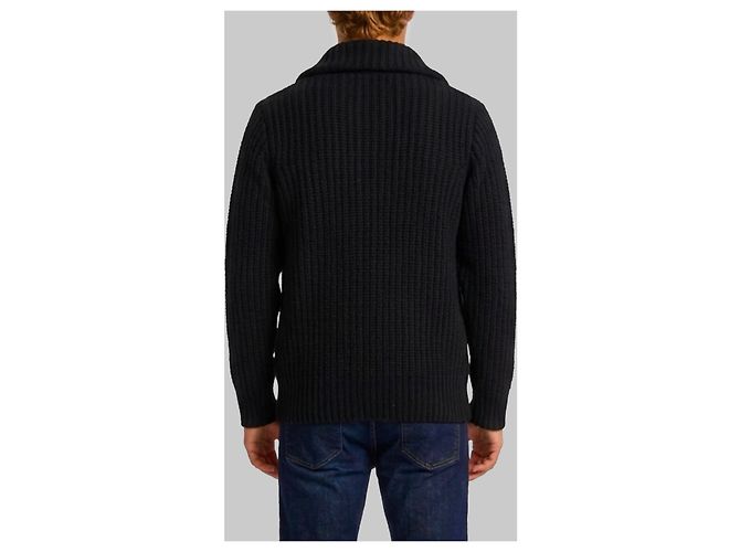 Roberto Collina Gerippte Zip-Jacke in Schwarz - Ansicht 3