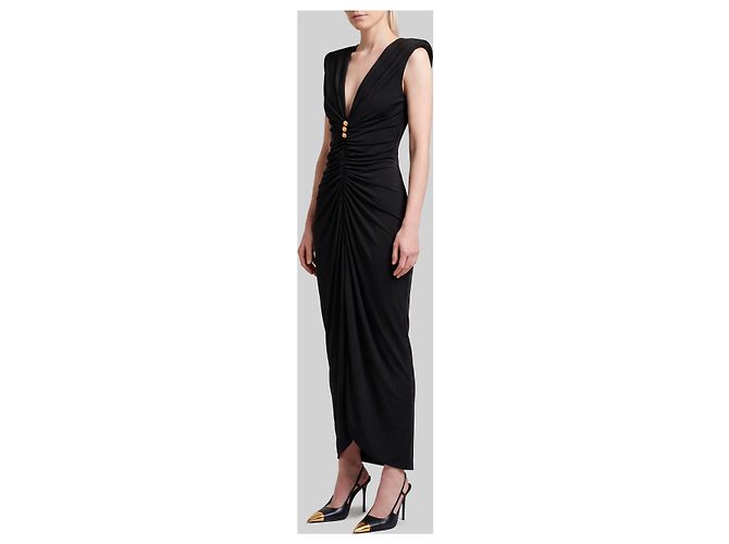 Medusa Versace Vestido de noche de jersey de viscosa Negro - vista 2
