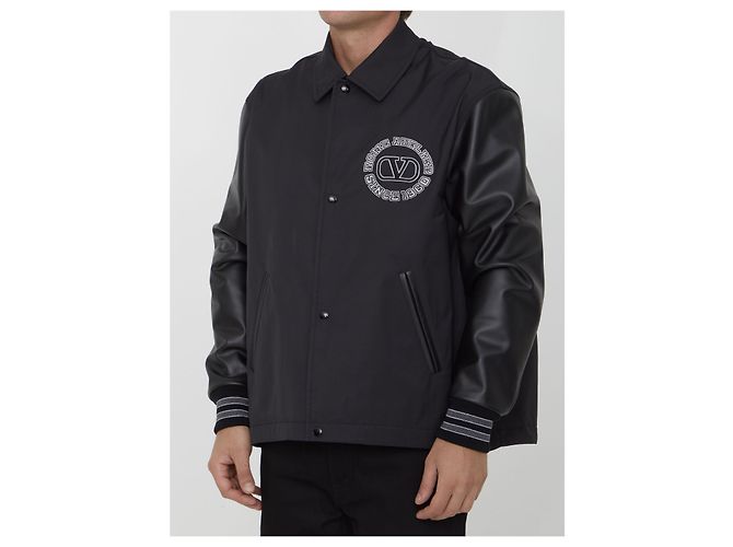 Valentino Garavani Nylon track bomber jacket Black - view 2