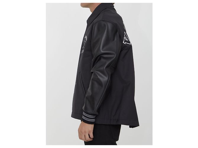 Valentino Garavani Nylon track bomber jacket Black - view 3