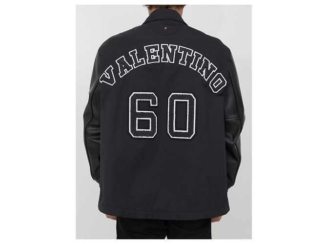 Valentino Garavani Nylon track bomber jacket Black - view 4