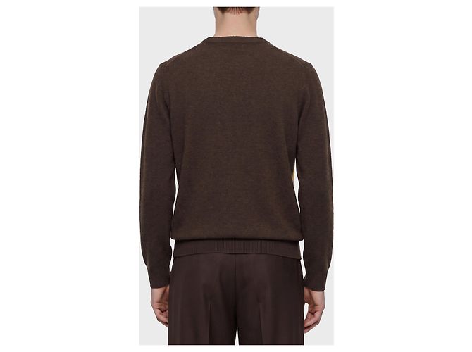 Ballantyne Cashmere crewneck Diamond sweater Brown - view 3