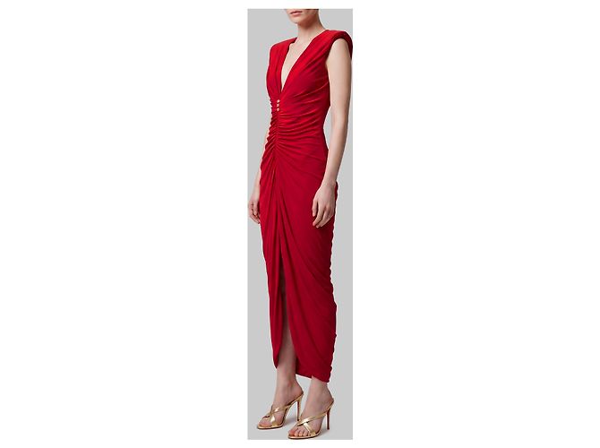 Medusa Versace Vestido de noche de jersey de viscosa Roja - vista 2