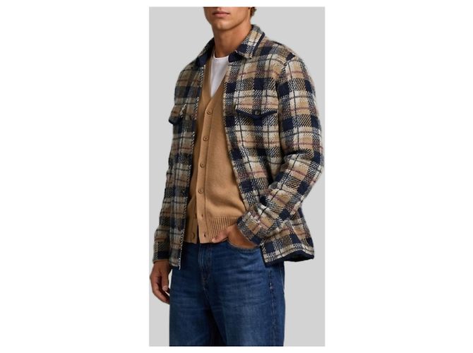 Guest in Residence Kaschmir Hemdstrickpullover Karo Beige - Ansicht 2