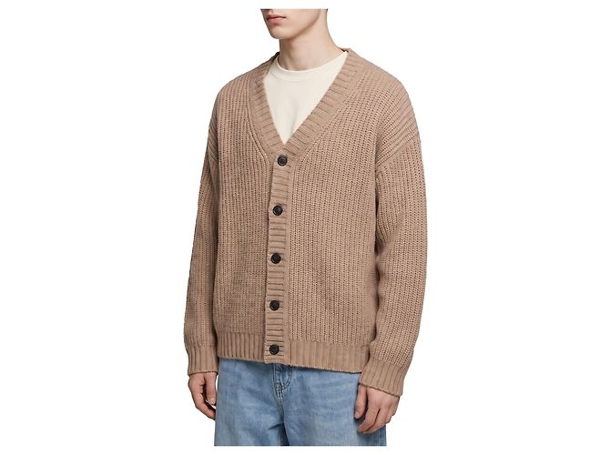 Roberto Collina Strickjacke aus Zopfwolle Beige - Ansicht 2