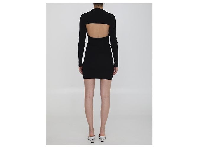 Alexander Wang Vestido twin-set con cárdigan corto Negro - vista 4