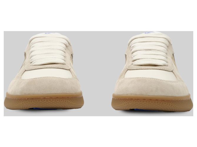 Sneakers Burberry Terrace in pelle e nylon beige - vista 2