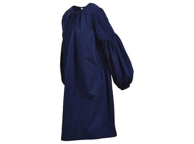 Calvin Klein Lace Detail Bishop Dress Blue - view 2