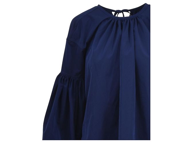Calvin Klein Lace Detail Bishop Dress Blue - view 4