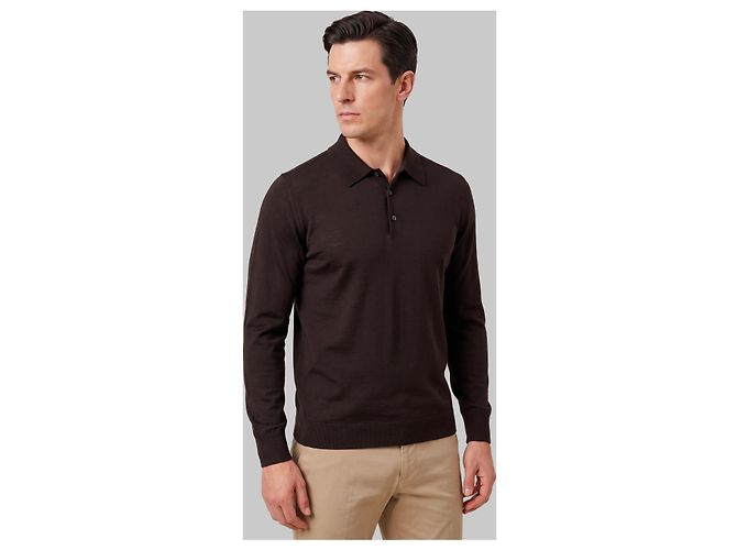 John Smedley Belper Polo in Faulkner brown Braun - Ansicht 2