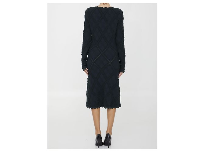 Burberry Aran Strickkleid grün Wollmischung - Ansicht 4