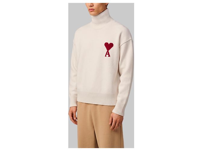 Ami Paris Ami de Coeur turtleneck sweater White - view 2