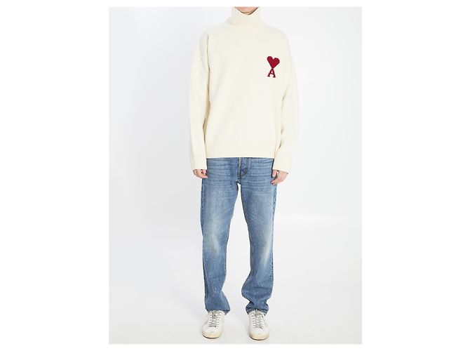 Ami Paris Ami de Coeur turtleneck sweater White - view 5