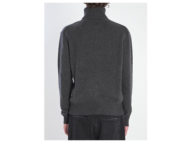 Ami Paris Ami de Coeur Rollkragenpullover Grau - Ansicht 4