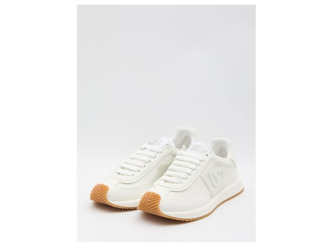 Sneakers Dolce & Gabbana DG Cushion in pelle bianca Bianco - vista 2