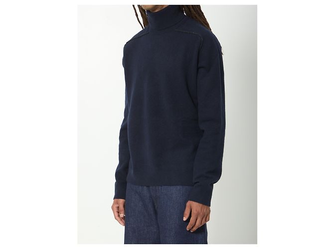 Maison Martin Margiela Virgin wool turtleneck sweater Blue - view 2