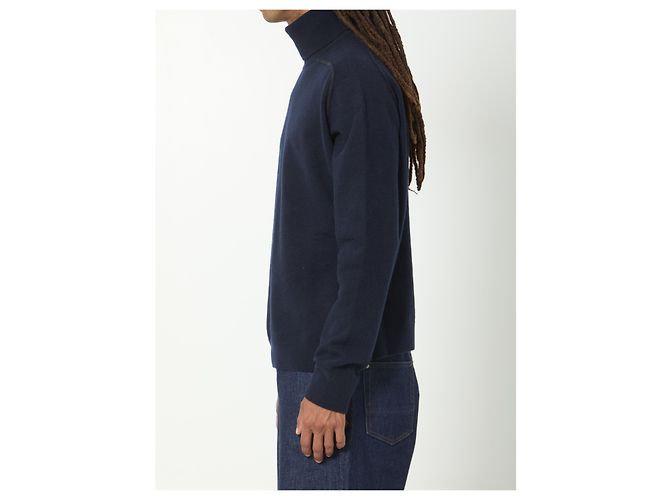 Maison Martin Margiela Virgin wool turtleneck sweater Blue - view 3