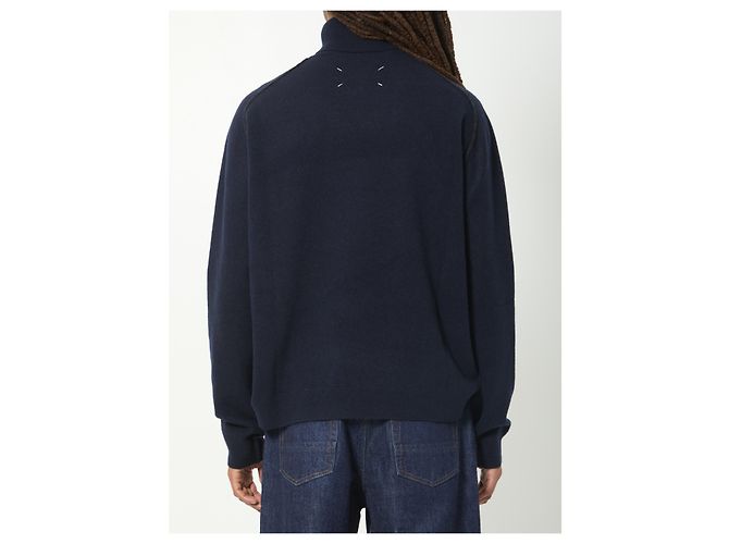 Maison Martin Margiela Virgin wool turtleneck sweater Blue - view 4