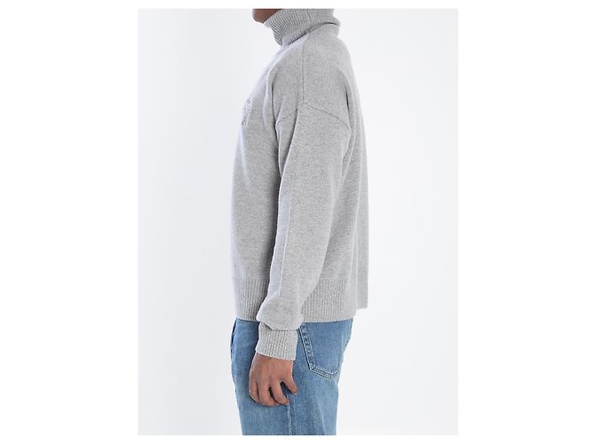 Ami Paris Ami de Coeur Rollkragenpullover Grau - Ansicht 3