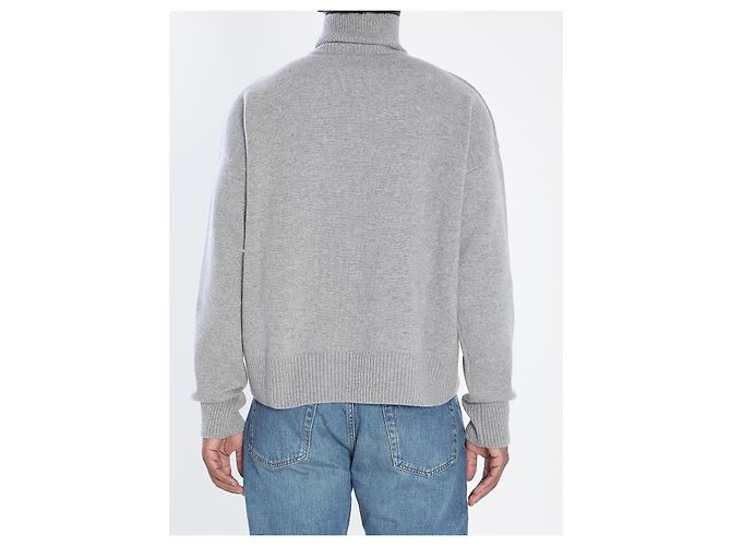 Ami Paris Ami de Coeur Rollkragenpullover Grau - Ansicht 4