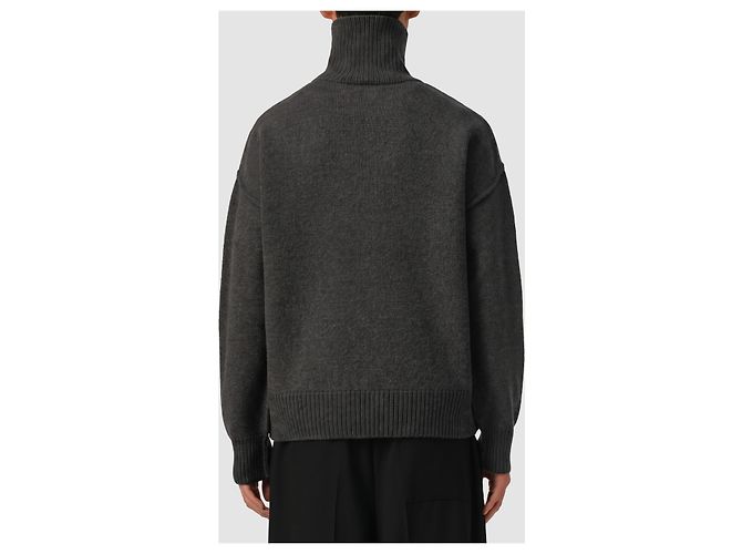 Ami Paris Ami de Coeur Rollkragenpullover Grau - Ansicht 2