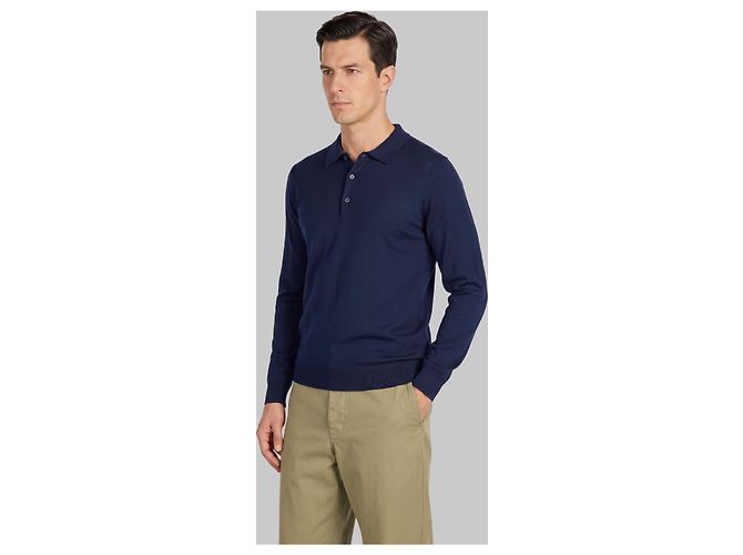 John Smedley Polo Belper en midnight Bleu - vue 2