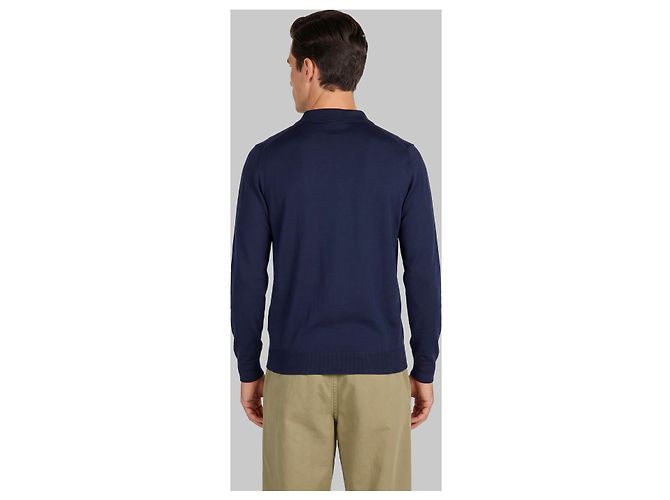 John Smedley Polo Belper en midnight Bleu - vue 3