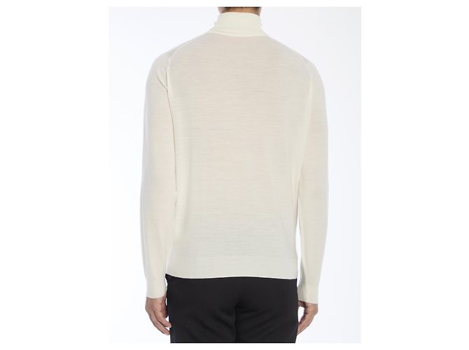 John Smedley Cherwell white merino wool turtleneck sweater - view 4