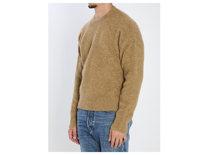 Ami Paris Pullover aus Alpaka und Wolle Beige - Ansicht 2