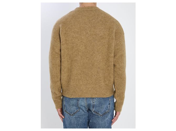 Ami Paris Pullover aus Alpaka und Wolle Beige - Ansicht 4