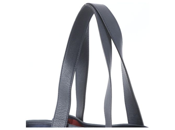 Borsa Tote in pelle Bally Trainspotting Blu navy - vista 2