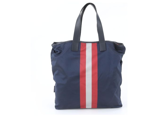 Borsa Tote in pelle Bally Trainspotting Blu navy - vista 3