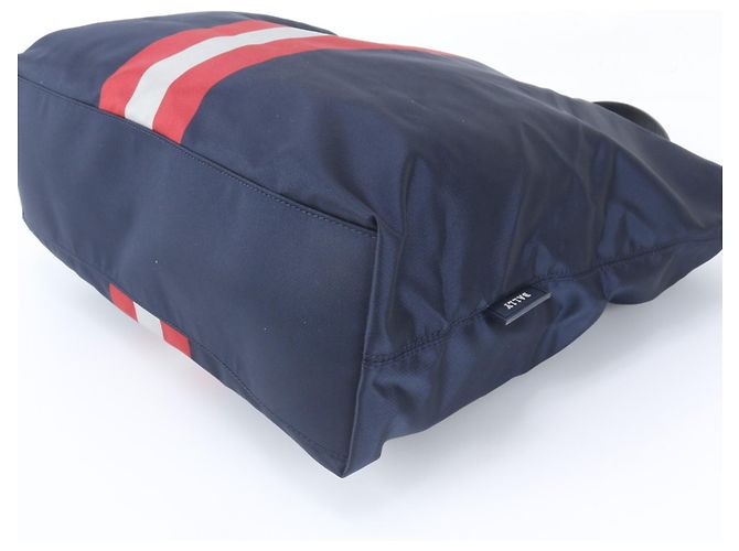 Borsa Tote in pelle Bally Trainspotting Blu navy - vista 6