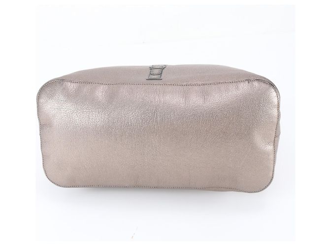Loewe Belt Pattern Metallic Leather Tote Bag Golden - view 6