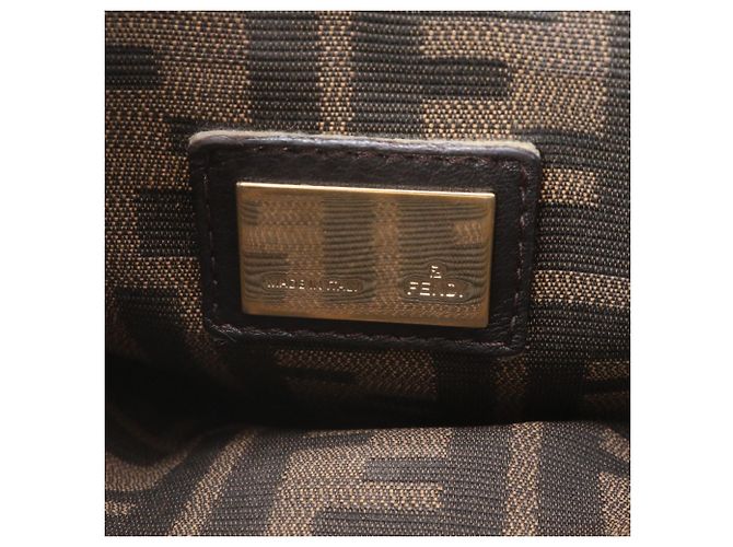 Fendi Peekaboo 8BN226 Leder 2-Way Tasche Braun Kamel - Ansicht 9