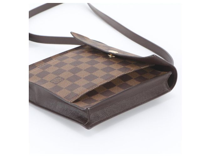 Bolsa de Ombro Louis Vuitton Damier Pimlico em Couro Damier ebene - vista 4