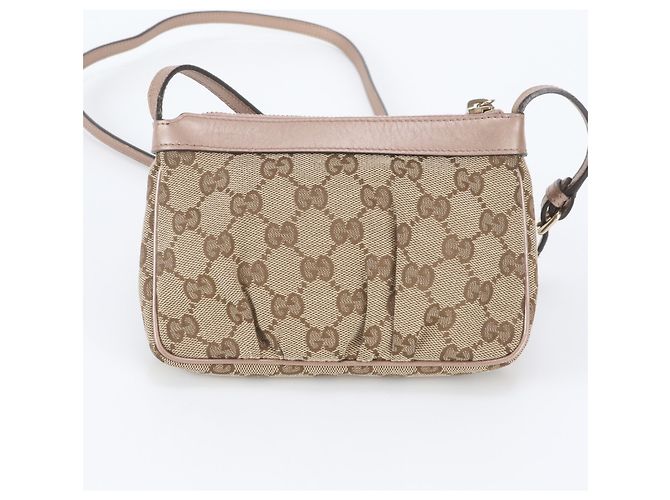 Sac bandoulière Gucci GG Canvas Lovely Heart Beige - vue 3