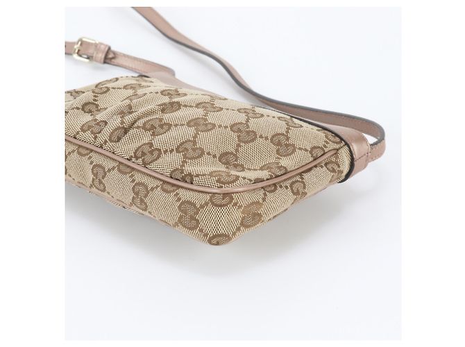 Sac bandoulière Gucci GG Canvas Lovely Heart Beige - vue 4