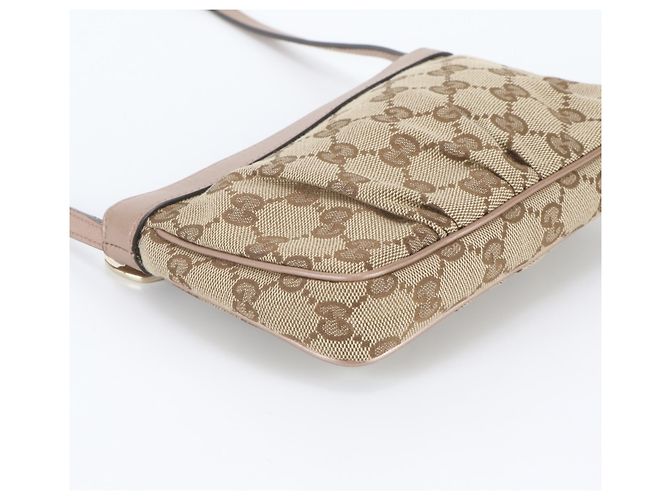 Sac bandoulière Gucci GG Canvas Lovely Heart Beige - vue 5