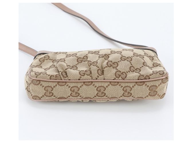 Sac bandoulière Gucci GG Canvas Lovely Heart Beige - vue 6