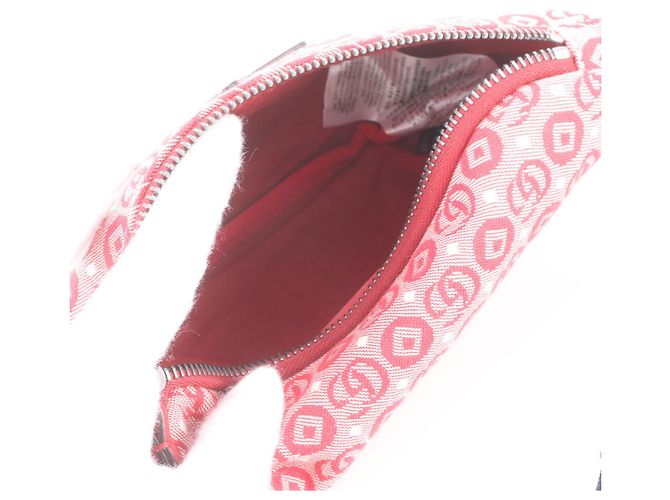Gucci Interlocking G Gürteltasche aus Leder Rot Marineblau - Ansicht 7